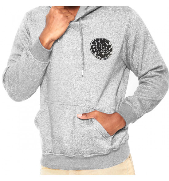 Moletom Rip Curl Wetsuit Icon Hood Brazil Grey Marle - 3
