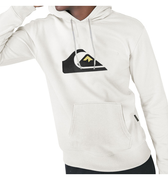Moletom Quiksilver Comp Logo 2.0 Branco Reforçado 305G com Capuz - 2