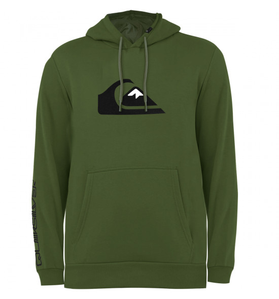 Moletom Quiksilver Comp Logo Verde Militar Reforçado 305G com Capuz ULTIMA PEÇA P