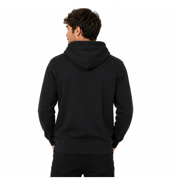 Moletom Quiksilver Impaired Logo DNA Preto Fechado com Capuz - 2