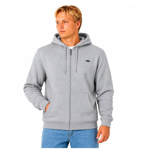 Moletom Rip Curl Classic Surf Hood Grey Marle com Zíper - Praticidade e Estilo Surf