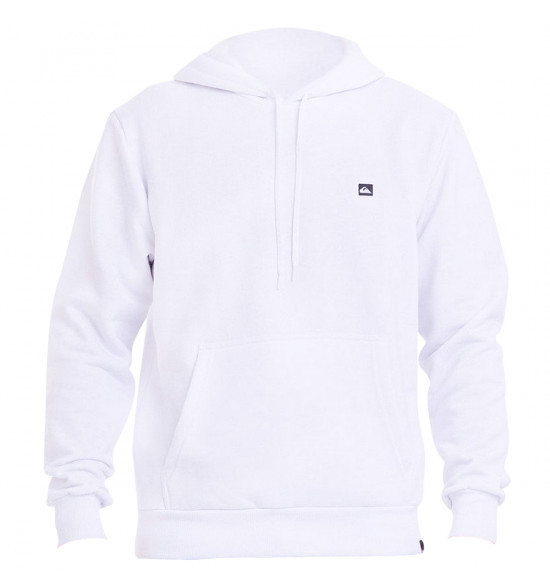 Moletom Quiksilver Canguru Logo Basic Transfer Branco