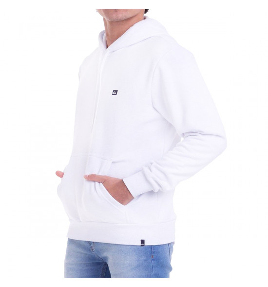 Moletom Quiksilver Canguru Logo Basic Transfer Branco - 3