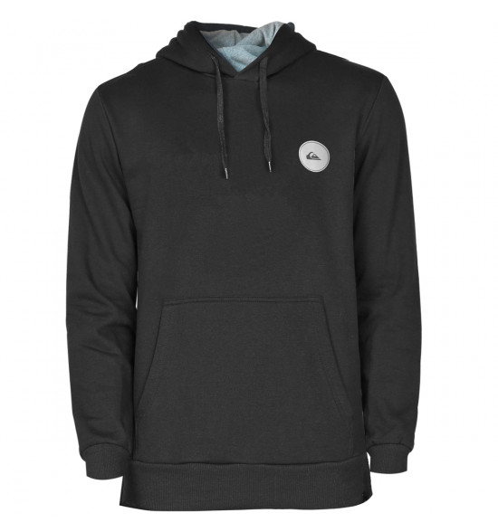 Moletom Quiksilver Transfer Round Preto