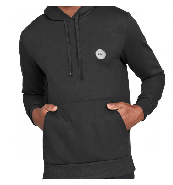 Moletom Quiksilver Transfer Round Preto - 3