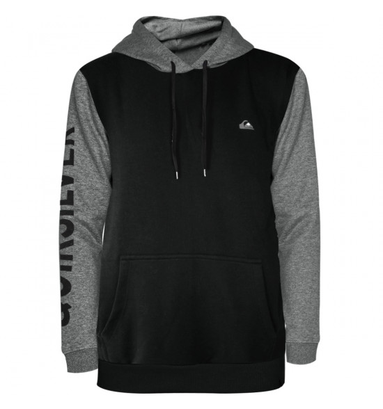 Moletom Quiksilver Logo Twisted Preto e Cinza