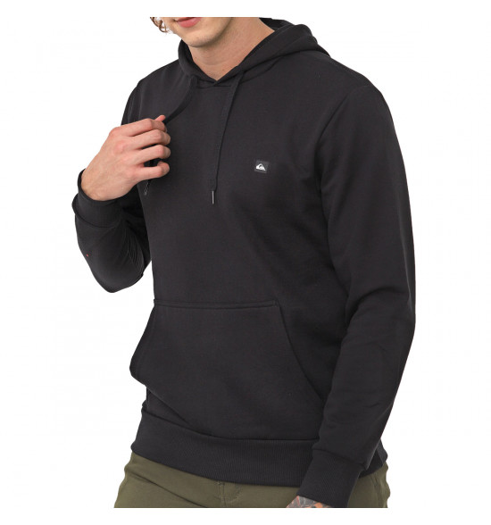 Moletom Quiksilver Canguru Logo Basic Transfer Preto - 3