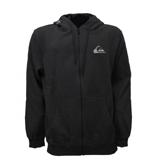 Moletom Quiksilver Canguru Best Wave Open Preto