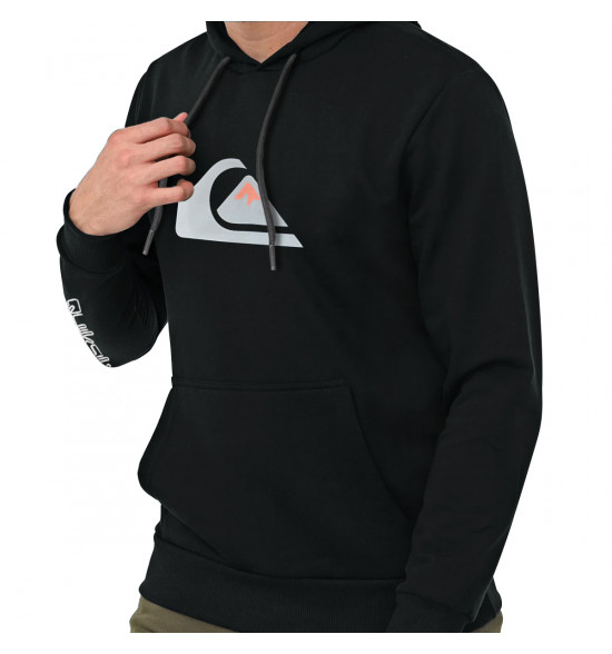 Moletom Quiksilver Comp Logo Preto Reforçado com Capuz - 3