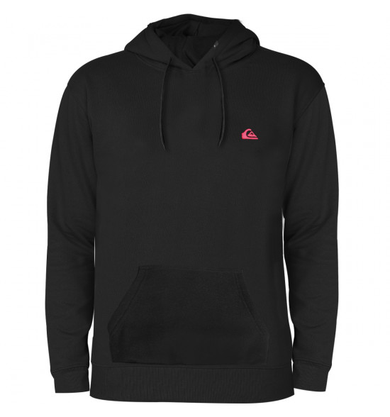 Moletom Quiksilver Embroidery Preto Reforçado 280G com Capuz