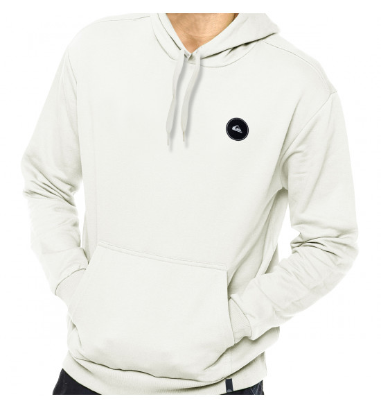 Moletom Quiksilver Transfer Round Branco Reforçado com Capuz - 3