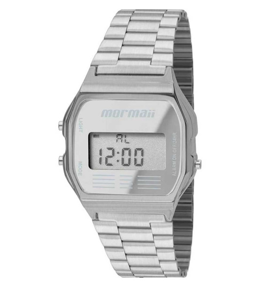 Relógio Mormaii Digital Vintage MOBJ3808AA/3C Prata