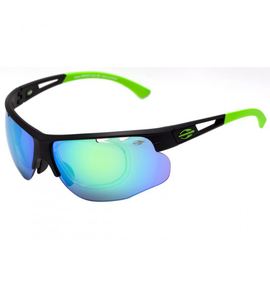 Óculos Mormaii Eagle Preto Fosco/ Lente Verde Espelhada