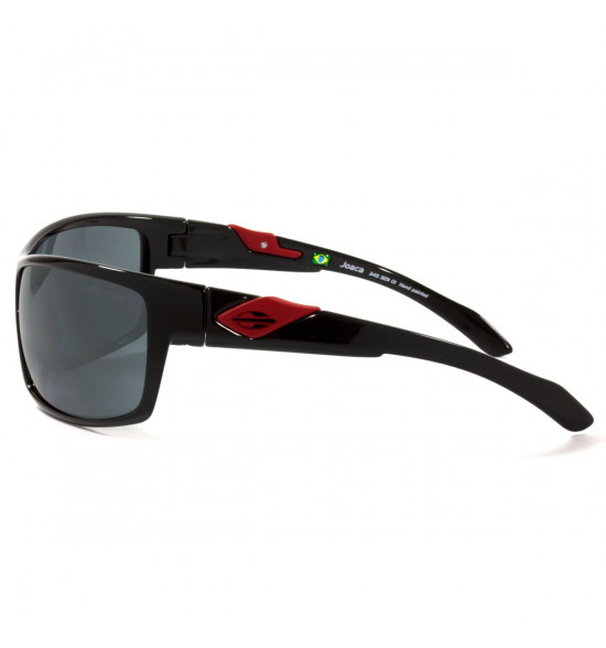 Óculos Mormaii Joaca Preto Brilho e Logo Vermelho/Lente Cinza - 3
