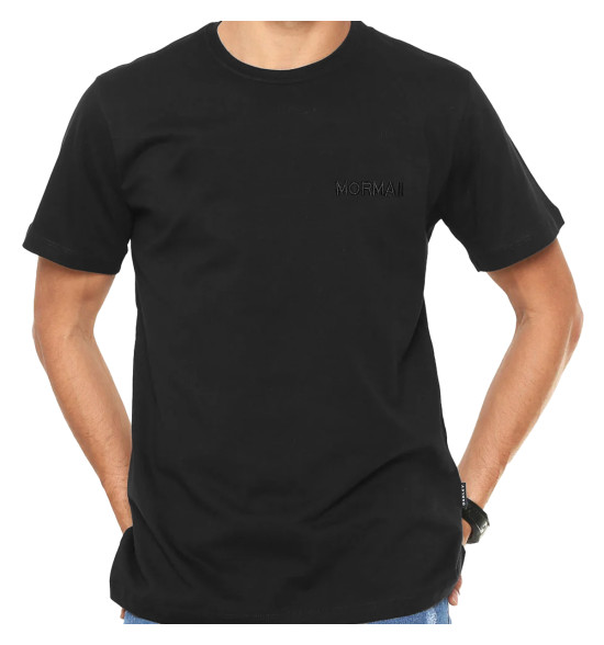 Camiseta Mormaii Letreiro Bordado Preta - 3