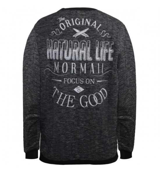 Moletom Mormaii Athletic Mescla Preto PROMOÇAO - 2