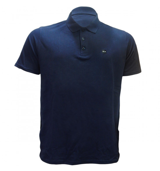 Camisa Polo Oakley Essential Patch Azul Marinho