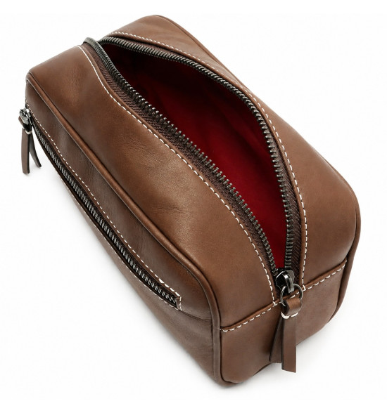 Necessaire Reserva Parma em Couro Marrom – Elegância Clássica e Durabilidade - 3