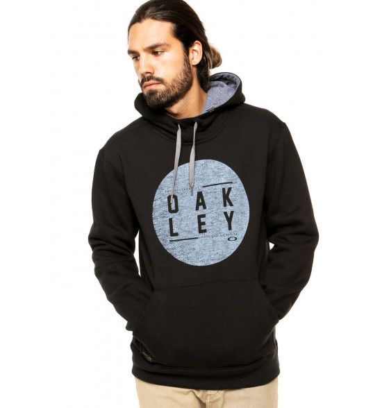 Moletom Oakley Inc Graphic Pulover Fleece Preta PROMOÇAO - 4