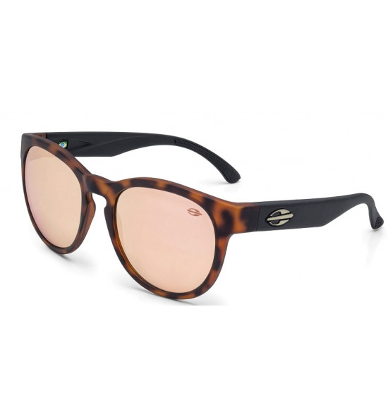 Óculos Mormaii Ventura Preto Fosco Tortoise/Lente Rose Espelhado