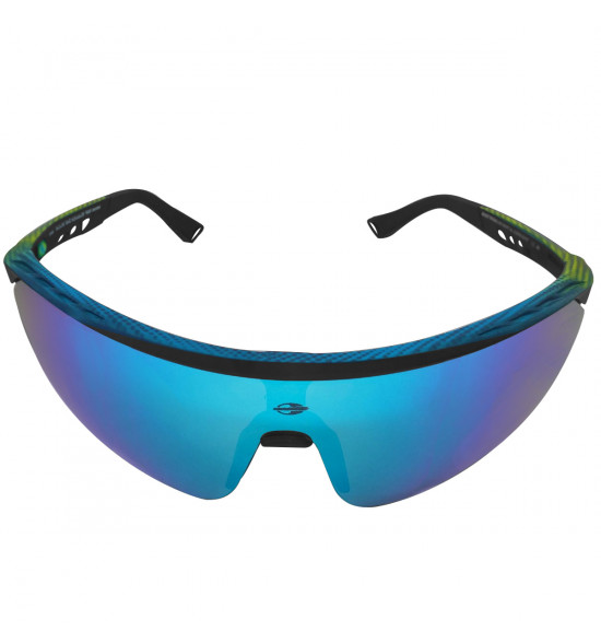 Óculos Mormaii Leap Preto com Azul e Amarelo/Lente Prata Espelhada - 2
