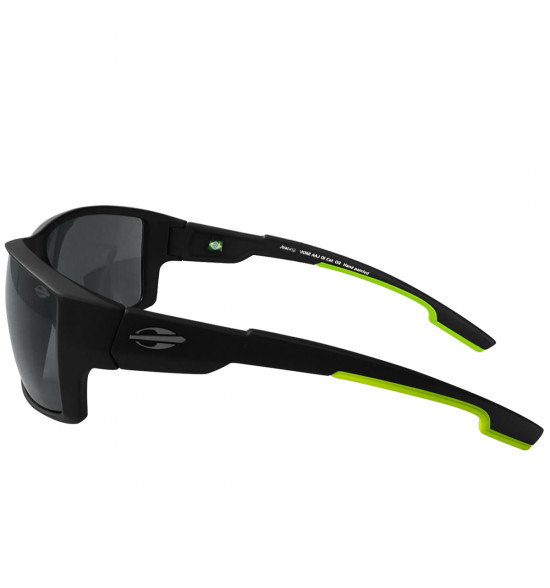 Óculos Mormaii Joaca 4 Preto Fosco com Amarelo Limão Fluor /Lente Cinza - 2