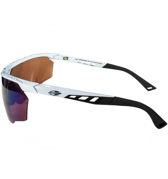 Óculos Mormaii Leap Branco Brilho com Preto/ Lente Cinza Revo Violeta - 3