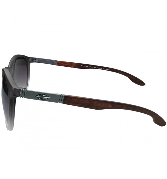 Óculos Mormaii Maui Wood Fume Degradê Fosco Hastes em Madeira/ Lente Cinza Degradê - 3