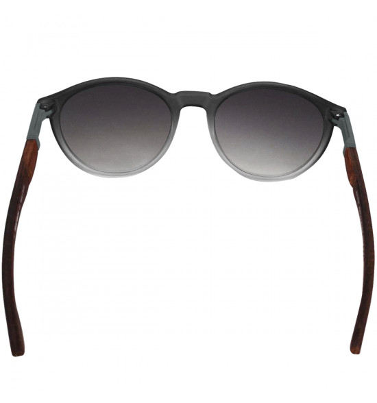 Óculos Mormaii Maui Wood Fume Degradê Fosco Hastes em Madeira/ Lente Cinza Degradê - 4