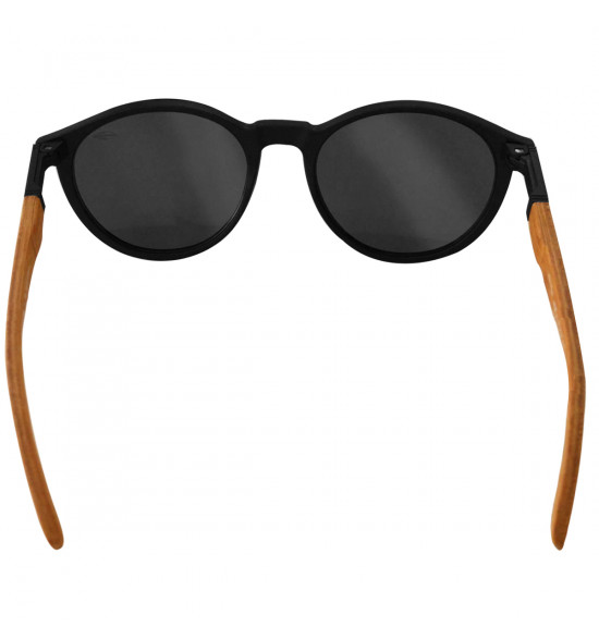 Óculos Mormaii Maui Wood Preto Fosco Hastes em Madeira/ Lente Cinza - 4