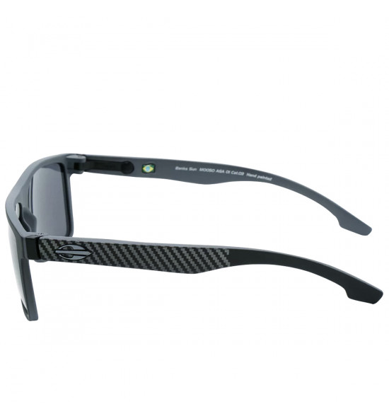 Óculos Mormaii Banks Preto com Listras Cinza/ Lente Cinza - 2