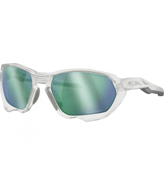 Óculos Oakley Plazma Matte Clear/Lentes Prizm Road Jade