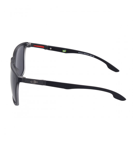 Óculos Mormaii Hawaii Preto Brilho com Vermelho / Lente Cinza Polarizada - 3