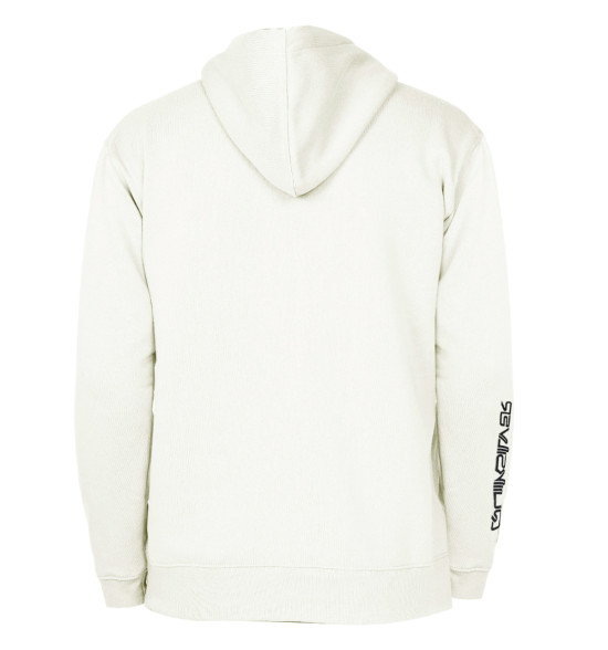 Moletom Quiksilver Comp Logo 2.0 Off White Reforçado com Capuz - 2