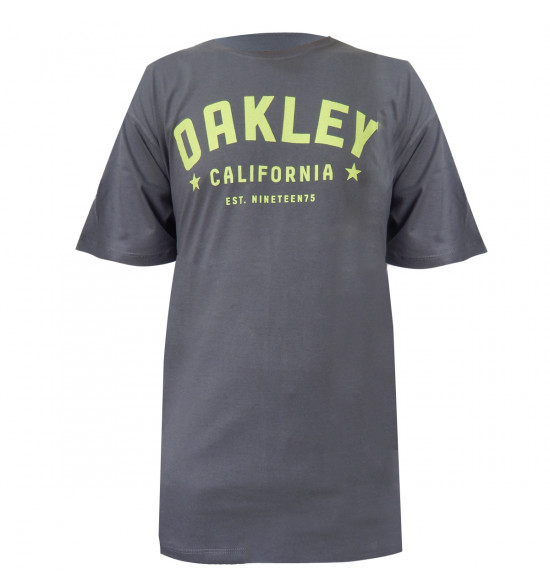 Camiseta Oakley Arch Tee 2.0 Cinza com Verde