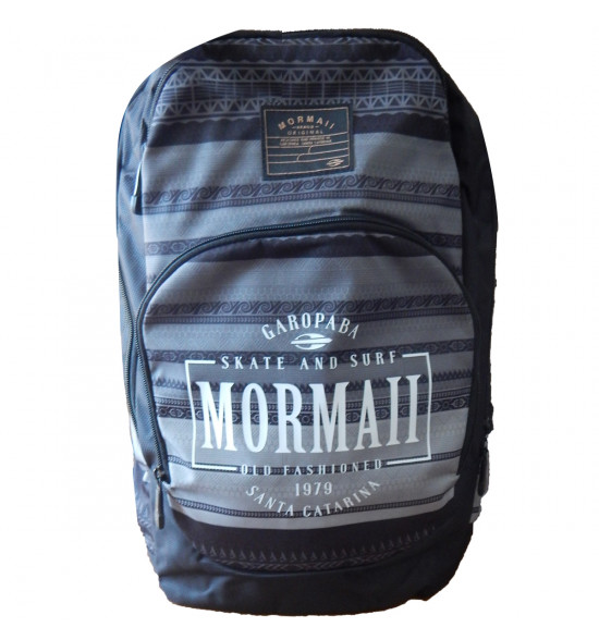 Mochila Mormaii Skate and Surf Limited Preto Com Cinza