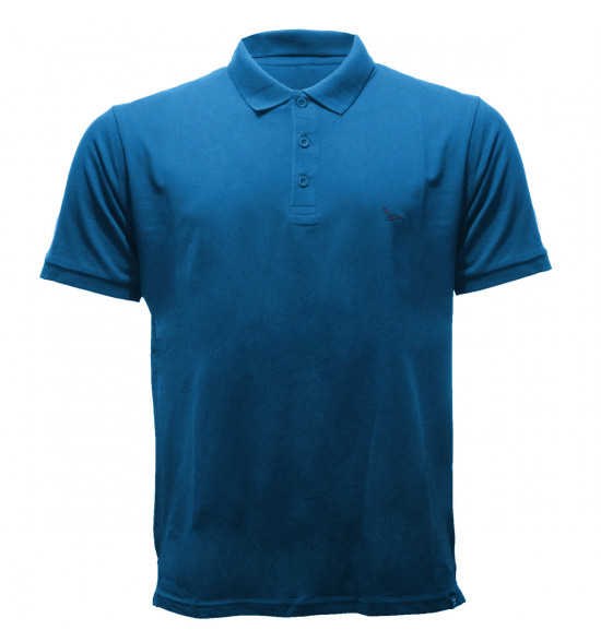 Rx Camisa Polo Alma de Praia Azul Clássico Lisa