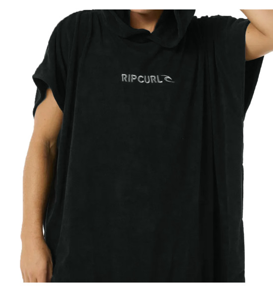 Toalha Poncho Rip Curl Brand Hooded Black Grey - 3