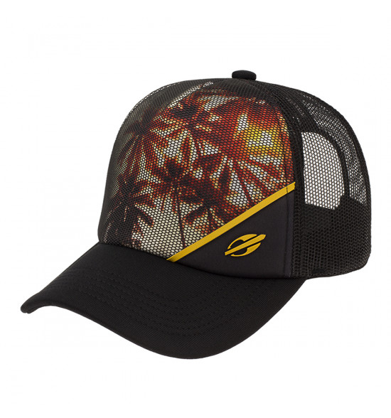 Boné Mormaii Silk Front Trucker Palm Trees Preto