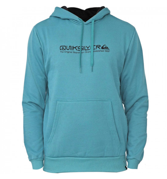 Moletom Quiksilver Canguru Iconic Azul