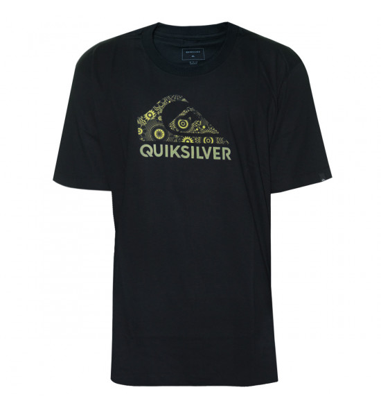Camiseta Quiksilver Pattern Logo Preto