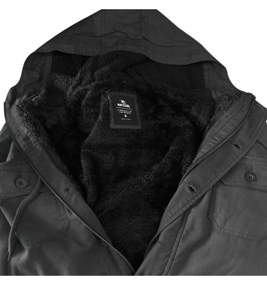 Jaqueta Rip Curl Gibbos Jacket com Forro em Sherpa Washed Black - 4