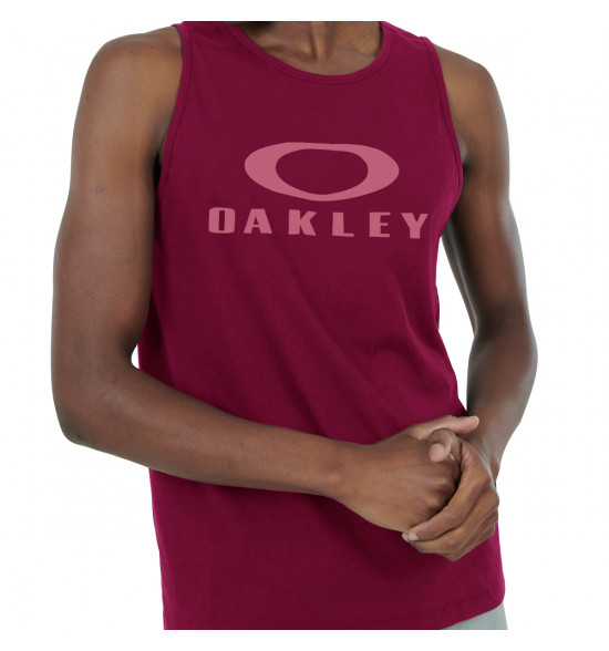 Regata Oakley Bark Tank Bordo com Logo Rosa - 3