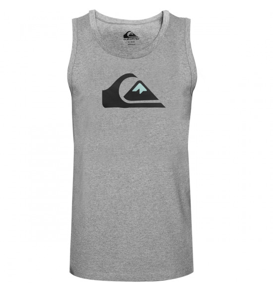 Regata Quiksilver Comp Logo Cinza Mescla 2.0