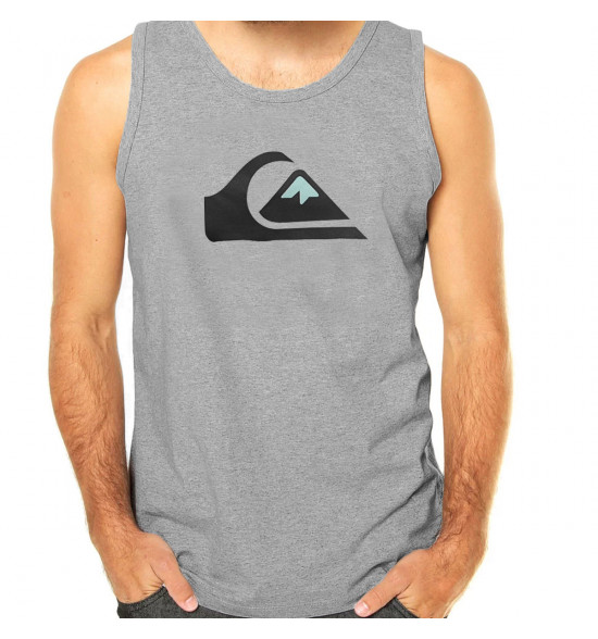 Regata Quiksilver Comp Logo Cinza Mescla 2.0 - 3