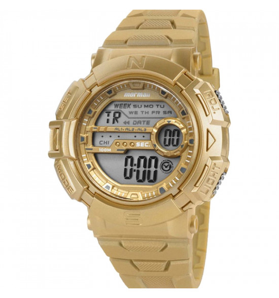 Relógio Mormaii Digital Golden Rounded