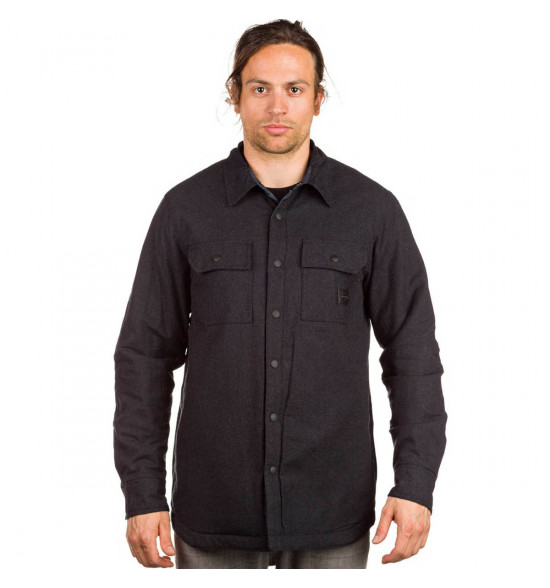 Jaqueta Oakley Flanelada Reserve Woven Dupla Face Preta - 5