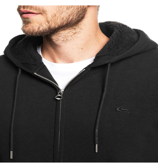 Moletom Quiksilver Everyday Sherpa Aberto com Forro de Lã Preto - 2