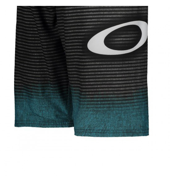 Bermuda Água Oakley Stolen Preto Com Azul - 4