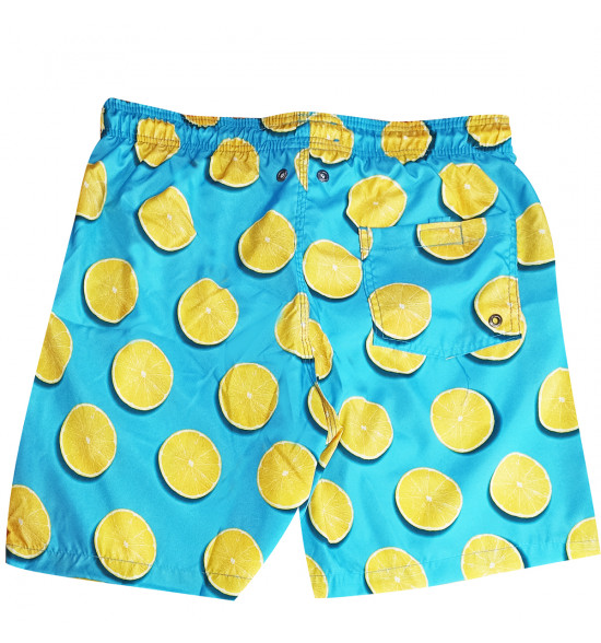 Shorts Água Mash Casual Tropical Limão Azul - 2